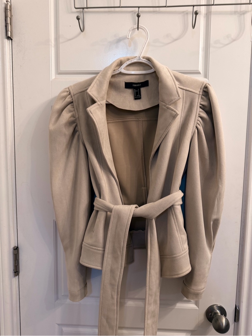 Forever 21 Belted Puff-Sleeve